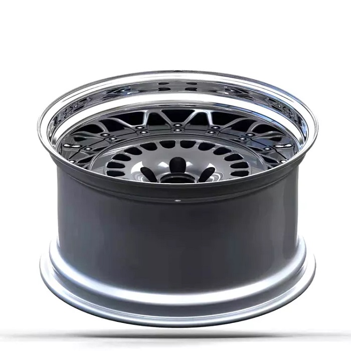 Polished aluminum alloy wheel
