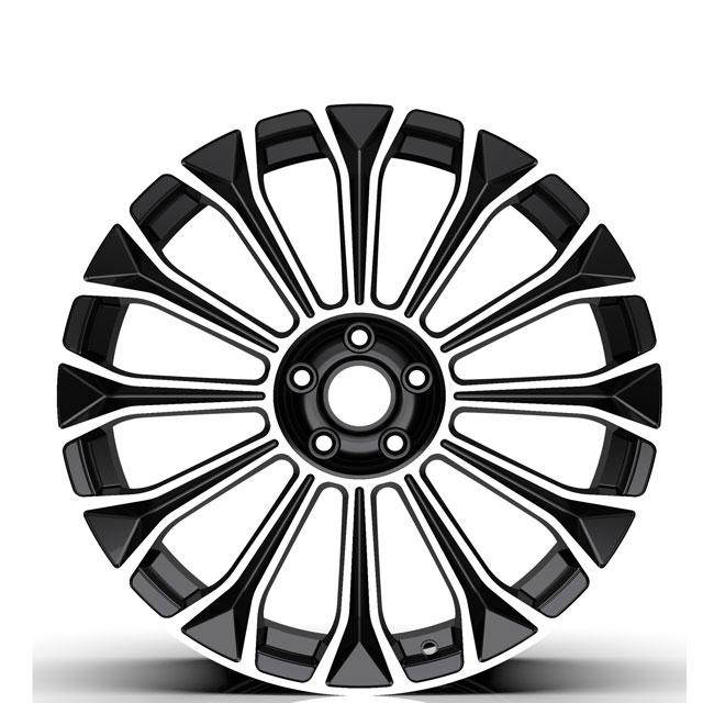 Satin Black machined face forged wheel