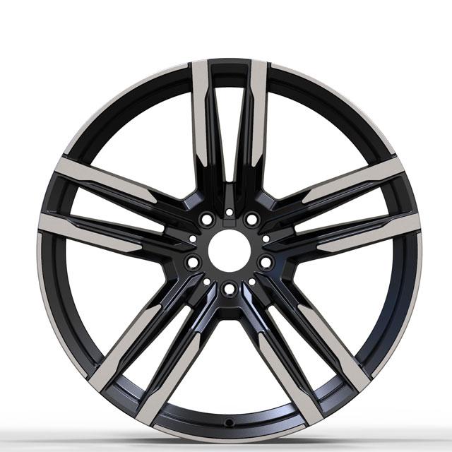 18inch one piece forged wheel with black machine face