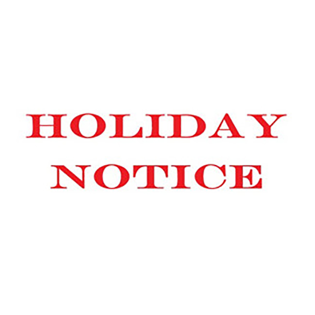 Holiday Notice For National Day